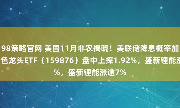 98策略官网 美国11月非农揭晓！美联储降息概率加大！有色龙头ETF（159876）盘中上探1.92%，盛新锂能涨逾7%